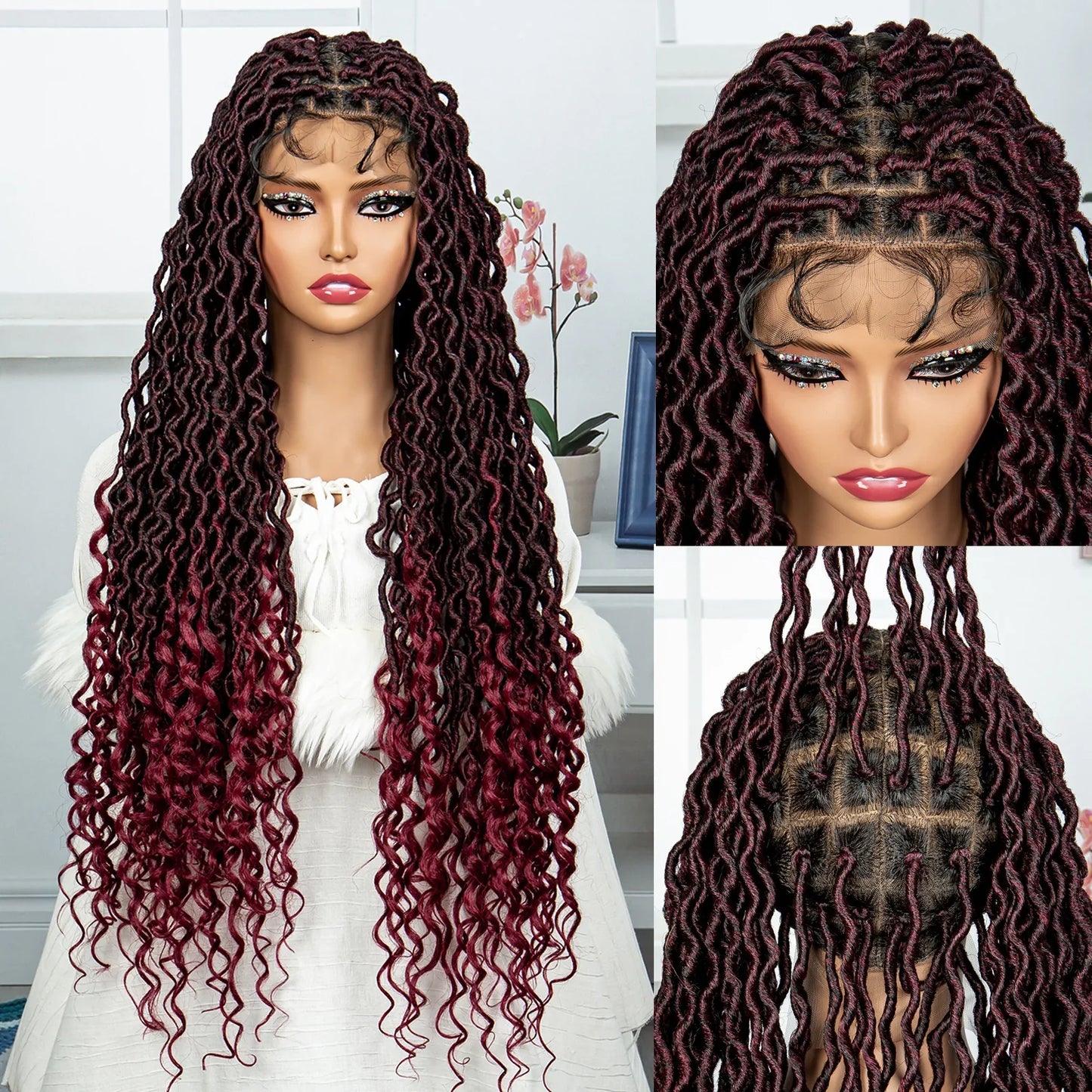 Goddess Locs & Passion Twist Braids Wig | Full Lace | Knotless | Boho Style