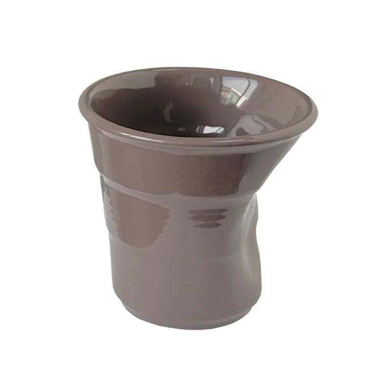 6.7oz Korean Style Cups and Mugs Coffee Mug White Ceramic Nordic Wrinkle Cup 200ml Drinking Coffe Tumbler English Letter Gift