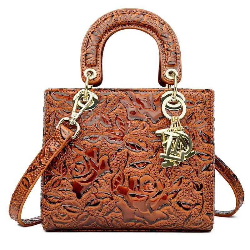 Brand Retro Ladies Handbag | High Quality PU Leather Shoulder Messenger Bag (Large Capacity Simple Commuter Bag for Women)