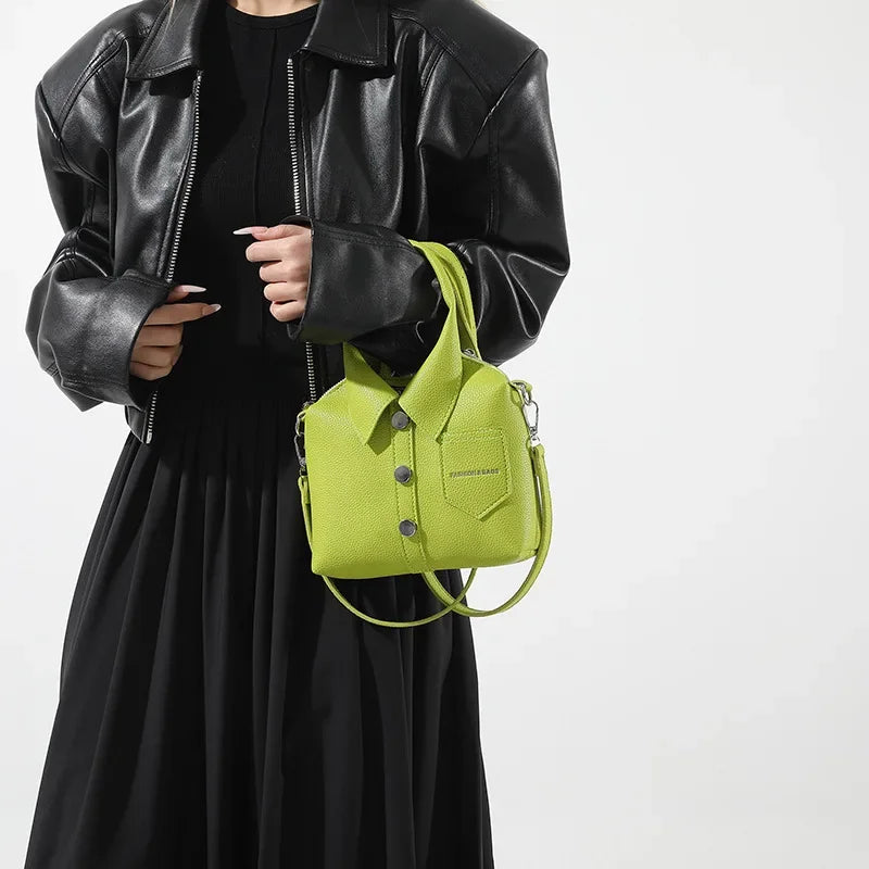 Designer Style Square Compact Shoulder & Crossbody Bag | High Quality PU Leather Handbag for Women (Zipper Closure, Unique Design)