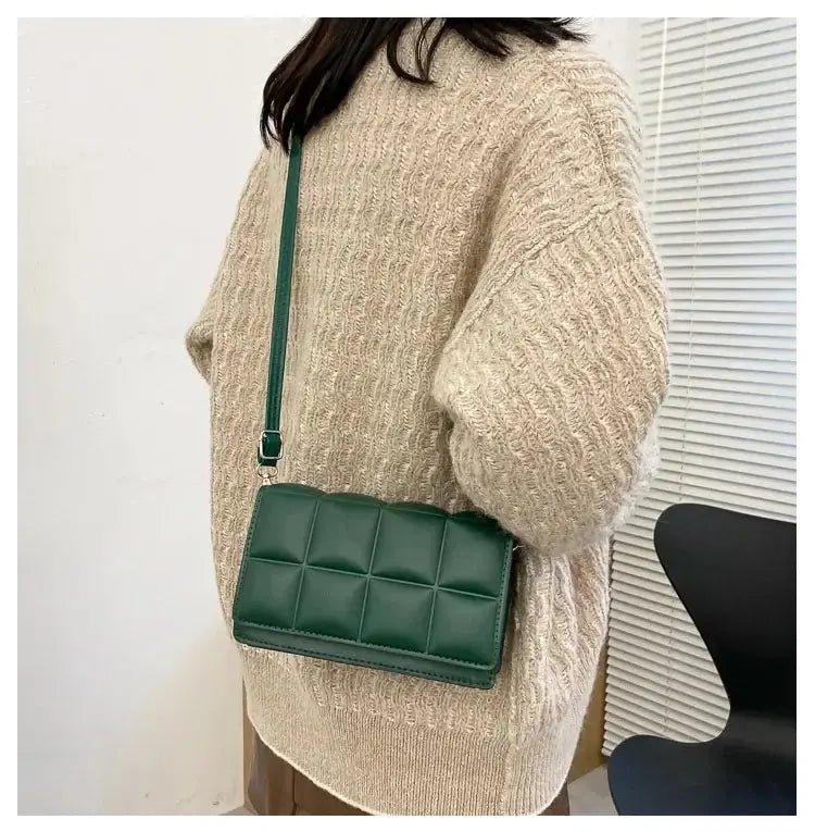 Fashion Brand Designer Women's Shoulder Bag | Small PU Leather Female Crossbody Bag & Trend Classic Handle Handbag