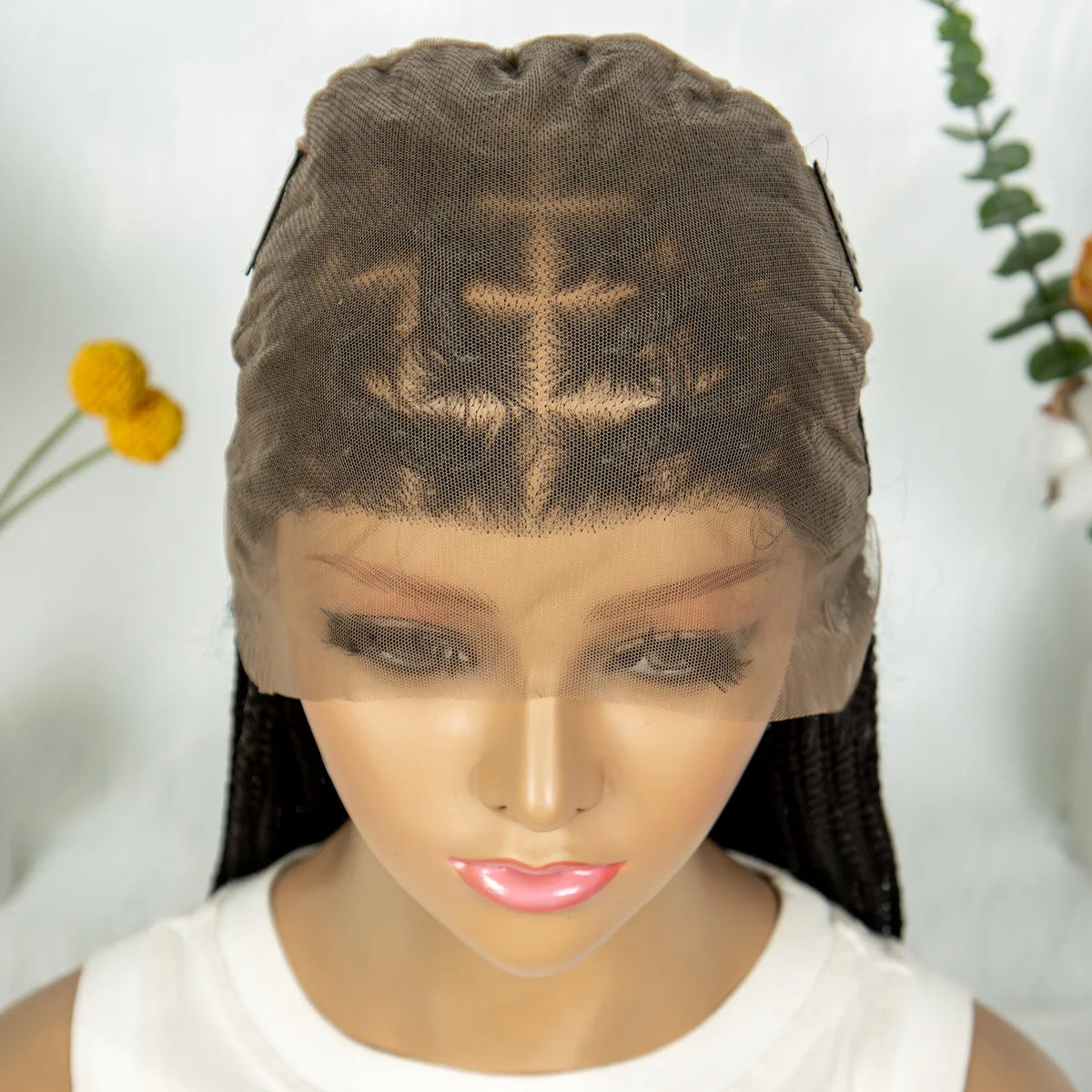 New HD Goddess Box Braids Wig | Transparent Full Lace Crochet