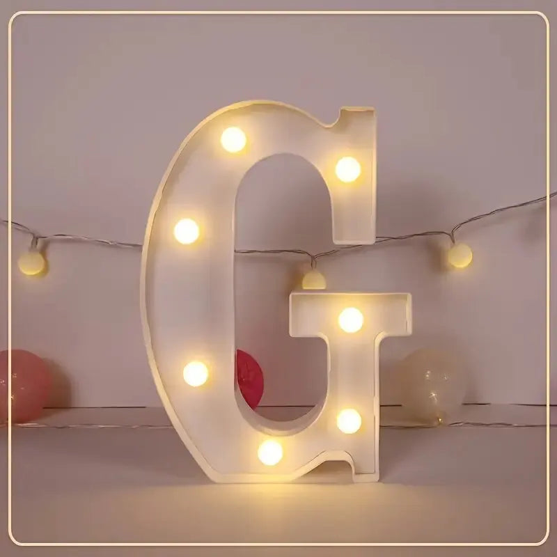 21.8cm White LED Letter&Number Night Lights,Battery Powered Decoration Lights,Wall Lights For Wedding,Birthday,Party,Christmas