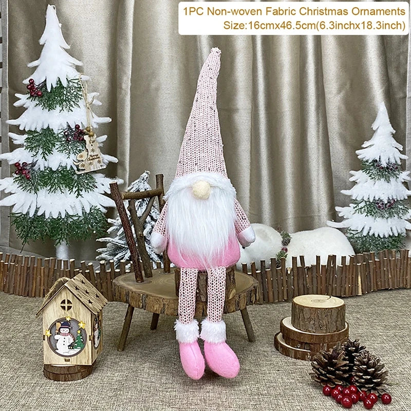 Santa Claus Doll Chirstmas Decorations Home 2025 Decor Table Elk Doll Christmas Ornaments Xmas Navidad Gifts Happy New Year 2026