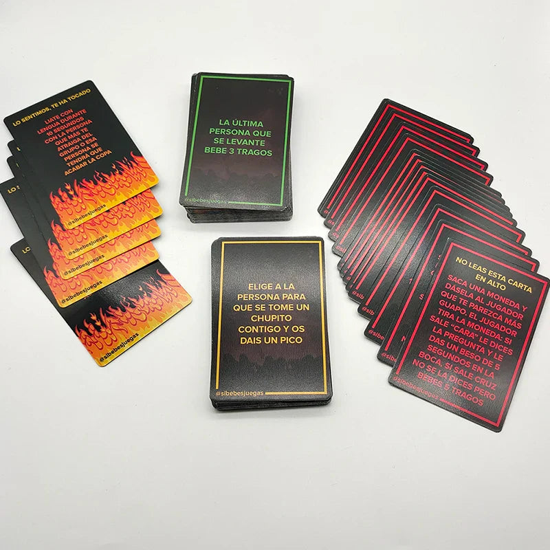 Si Bebes Juegas Drinking Cards Set in Spanish language Adult Party Game for Fun