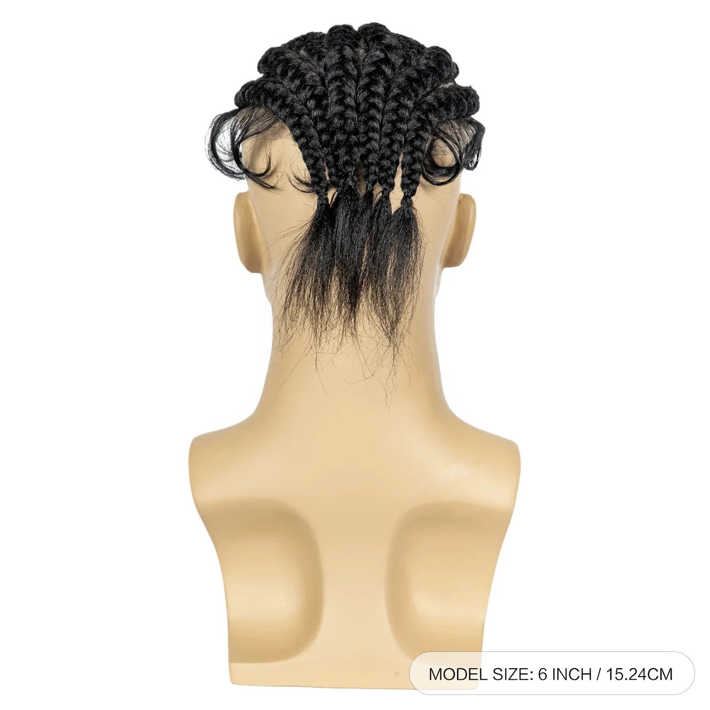 Men's HD Full Lace Cornrow Braided Toupee | Box Braids Wig | Synthetic Lace Front | African Men's Braids