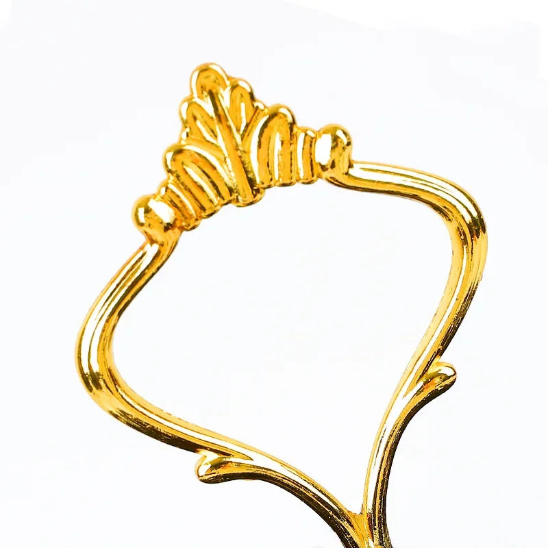 1/2/3 Tiers Zinc Alloy Crown Cake Stand Pillar Without Plate Desserts Fruits Cookie Rack Handle Wedding Party Accessories