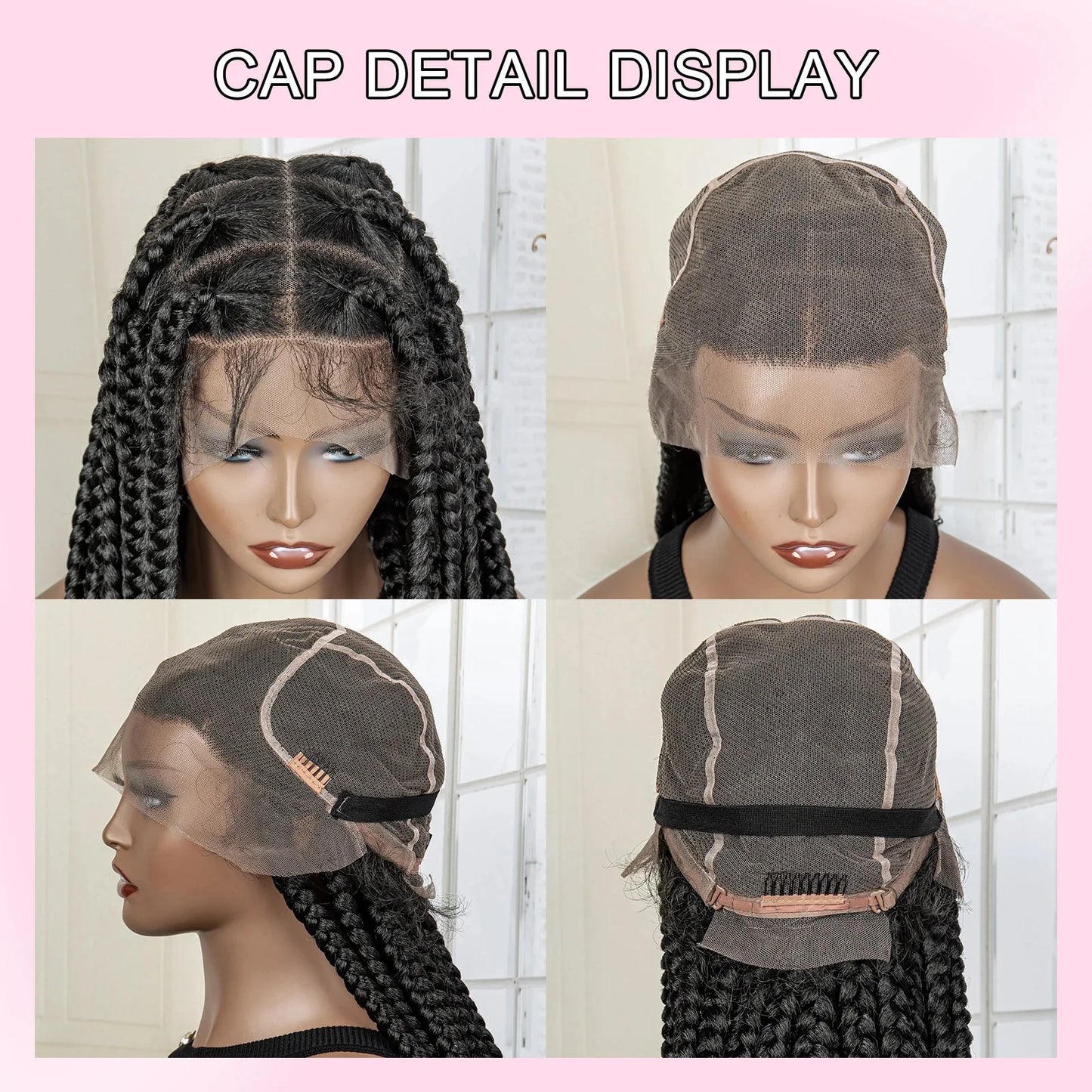 Jumbo Cornrow & Knotless Box Braids Wig | Full Lace | Baby Hair | Black Women