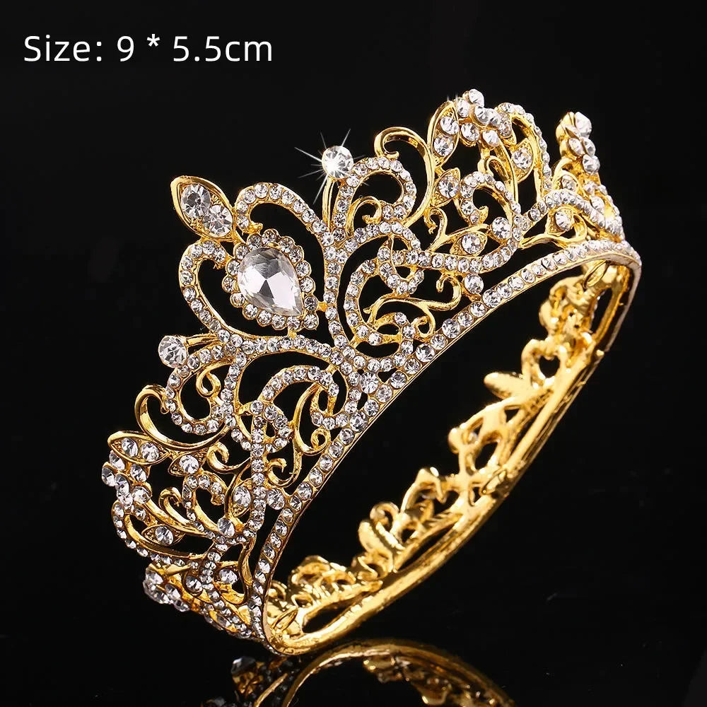 Rhinestone Crown Baking Cake Topper Headwear Decoration Children's Hair Accessories Princess Wedding Birthday Party Supplies New