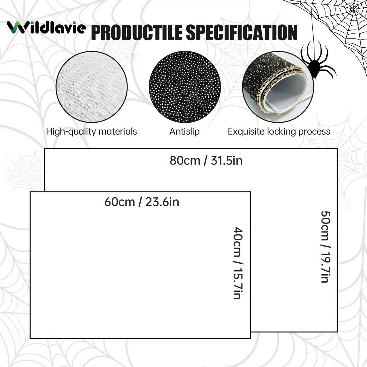 VIKAMA Welcome Mat Gray Outdoor Carpet Black Cat Carpet Crystal Velvet Non-Slip Mat Rug For Bedroom Living Room Carpet