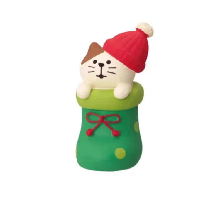 Christmas Resin Ornaments Home Scenes Trendy Toys Figurines Decorations ZAKKA Dolls Cats 2025 Small Ornaments