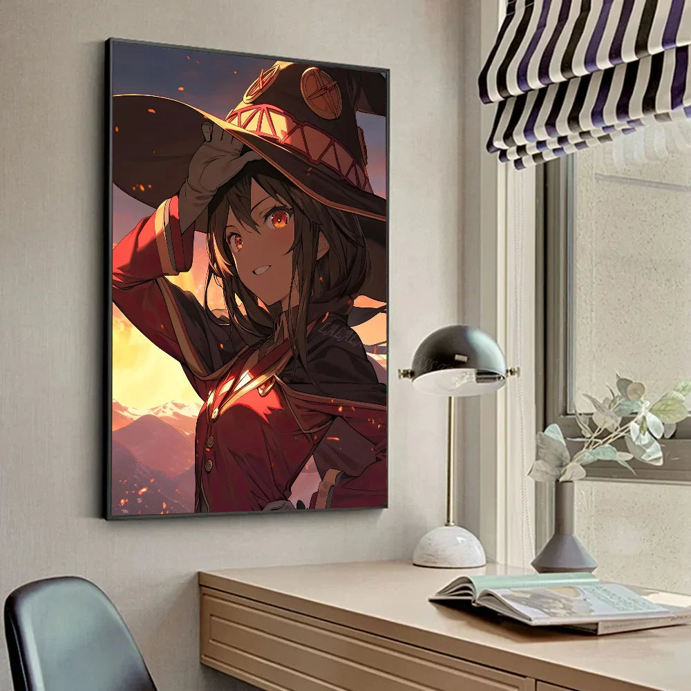 M-Megumin Poster HD Posters Home Room Bar Cafe Decor Art Wall Painting Picture