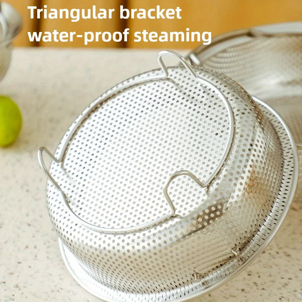 Universal Stainless Steel Steamer Basket | 304 Food-Grade Insert for Rice Cooker/Instant Pot | Dishwasher-Safe Multifunction Col