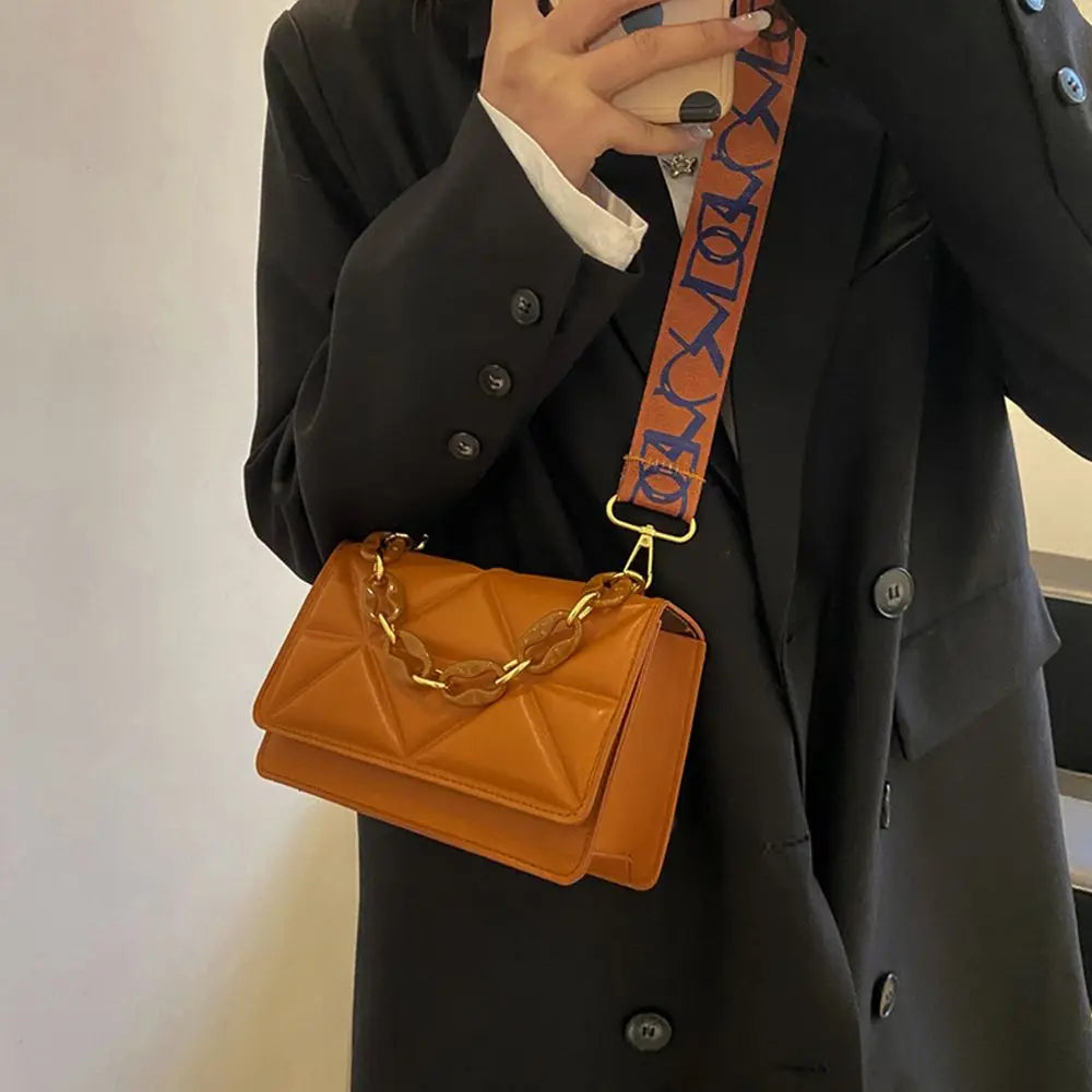 Large Capacity Shoulder Bag Women | Female Fashion Casual Handbags & PU Leather Crossbody Clutch Flap Bag (Streetwear Accessory)