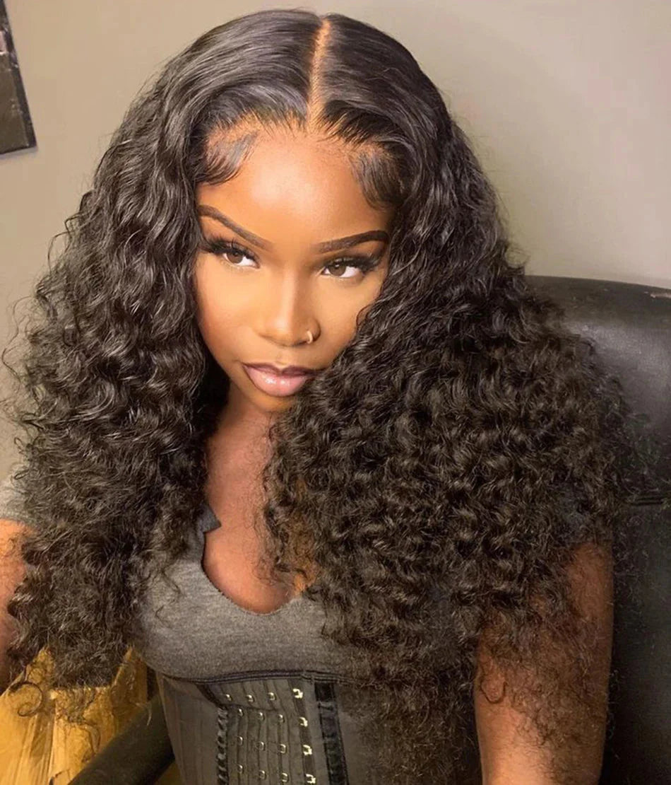 Glueless | Human Hair | Ready To Wear | Bleached Knots | Pre Cut | HD Transparent Lace | Jerry Curly | Peruvian Hair | Remy HairWigs