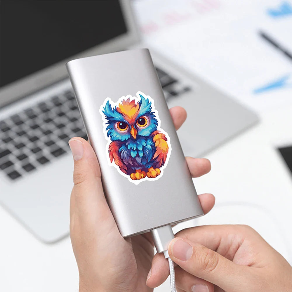 10/30/50pcs Cartoon Funny Cute Animal Owl Graffiti Creative Stickers Laptop Suitcase Notebook Stationery Sticker for Kids Toys