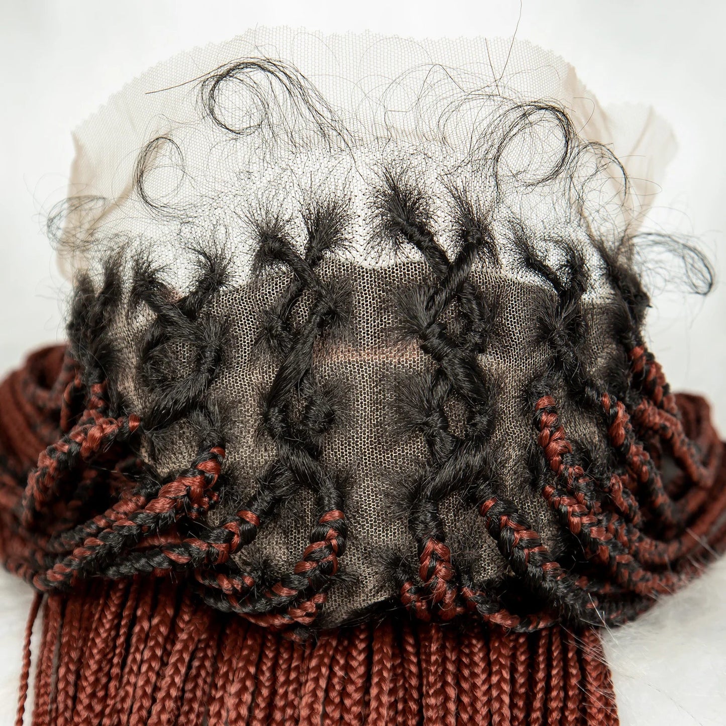 KIMA Box Braided Wig Synthetic Full Lace Braided Wig Cornrow Braids Wig With Baby Hair Transparent Lace Knotless Faux Locs Wig