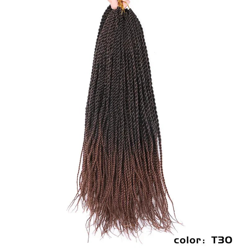 Full Star Senegalese Twist Crochet Braids | 30 Strands/Pack | Ombre Colors