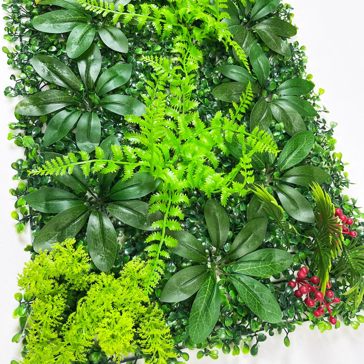 1pc Artificial Green Plant Wall Panel with Grass Flower Boxwood Hedge Wall Outdoor Artificial Privacy Fence Screen Fake Flower G