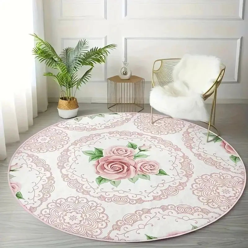 VIKAMA Printed Sweet Loop Pile Carpet Thickened Soft Carpet For Living Room Bedroom And Coffee Table Easy To Clean Floor Mats