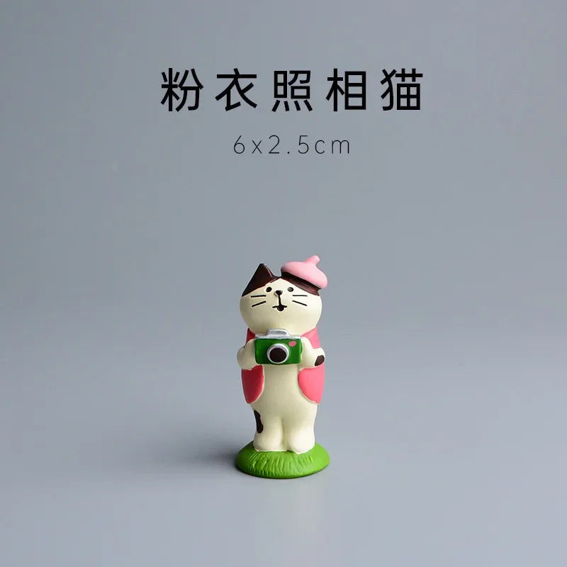 Cute Cat Bread Toast Model Toys Miniature Photography Props Figurines Gift Desktop Ornaments Figurine Decoration Crafts