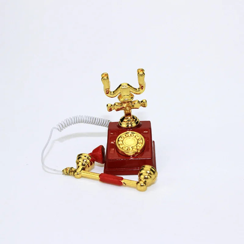 ZAKKA Miniatures Study Bookcase Home Decor Cute Cartoon Cat Retro Desk Gramophone Ornament Crafts Dollhouse Accessories Toy Gift
