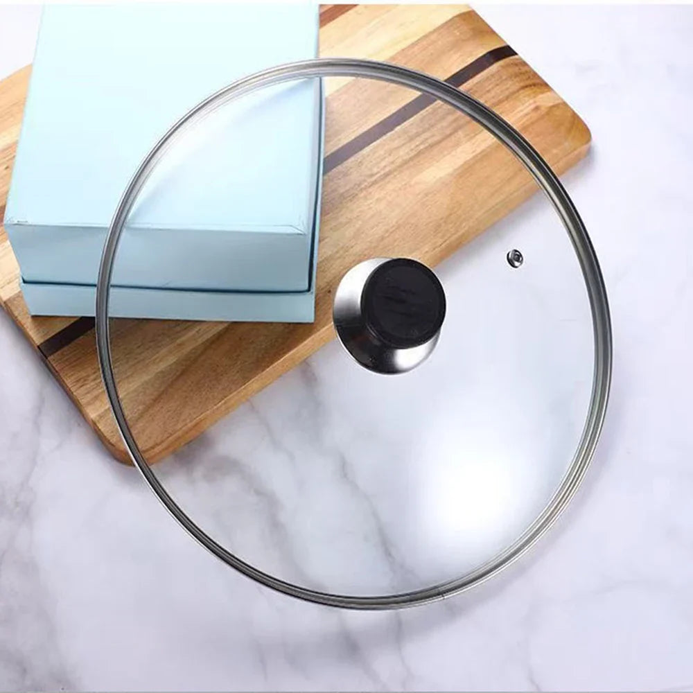 16-32cm Tempered Glass Pot Cover Visible Pot Cover Anti-Scalding Circular Frying Pot Cover Cooking Utensils Kitchen Accessories