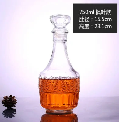 Novelty Design Multi Styles Barware Wine Glass Bottle 250-1000ml Lead-free Glass Whiskey Decanters for Liquor Scotch Bourbon