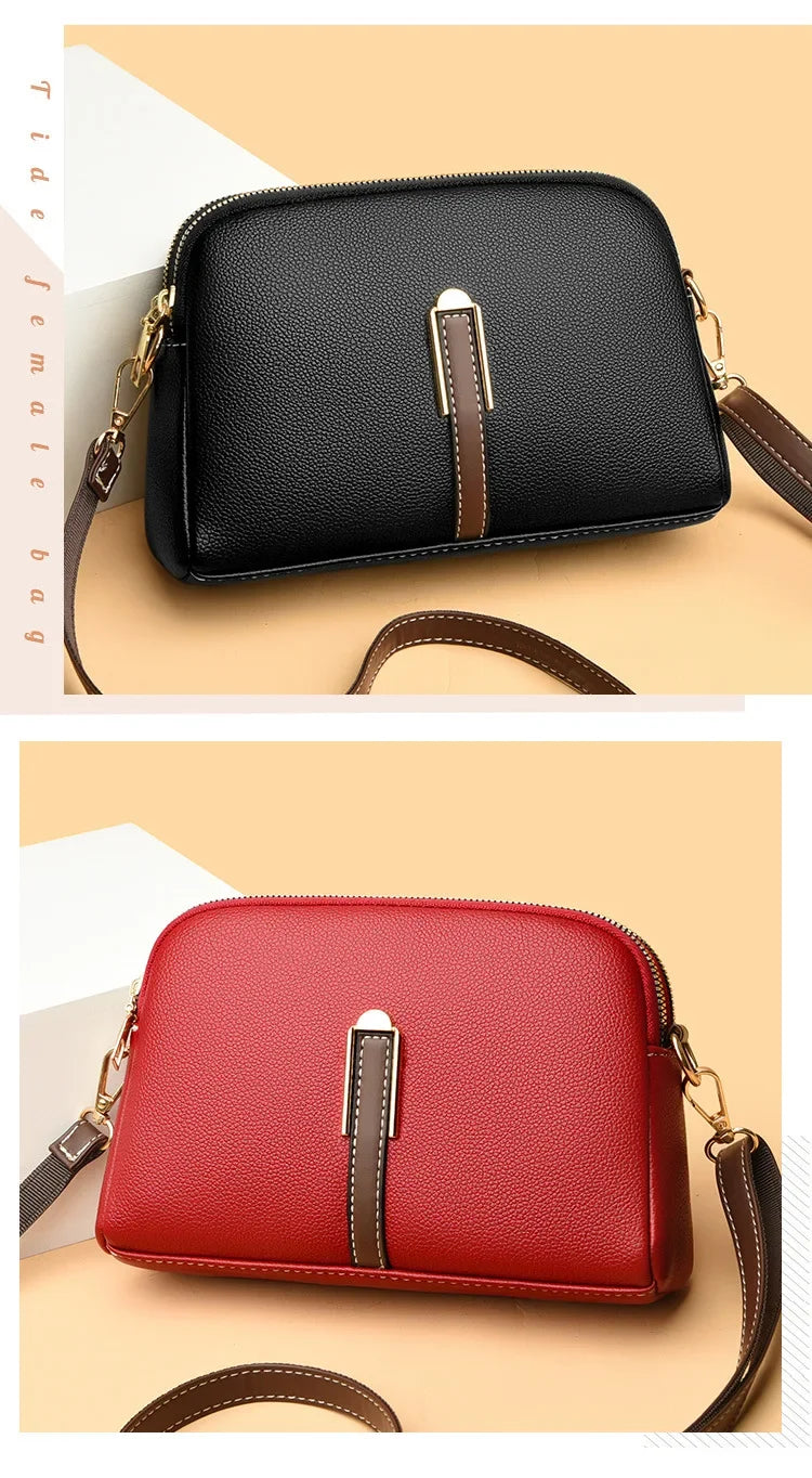 100% Genuine Leather Shoulder Bag for Women | Designer Cowhide Flap Handbag & Luxury Messenger Crossbody Bag
