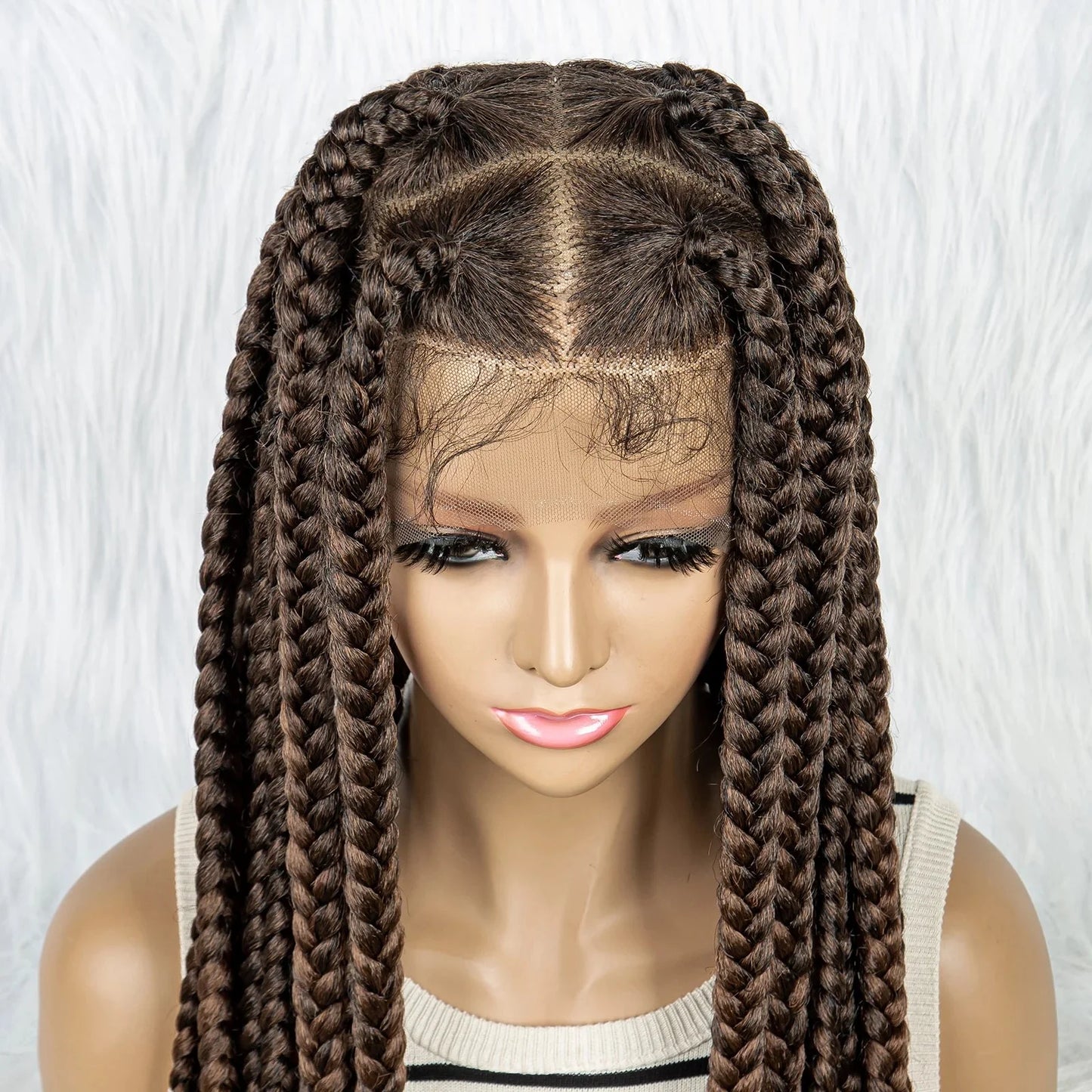 HD Lace Knotless Square Box Braids Wig | Full Lace | Baby Hair | Black Women