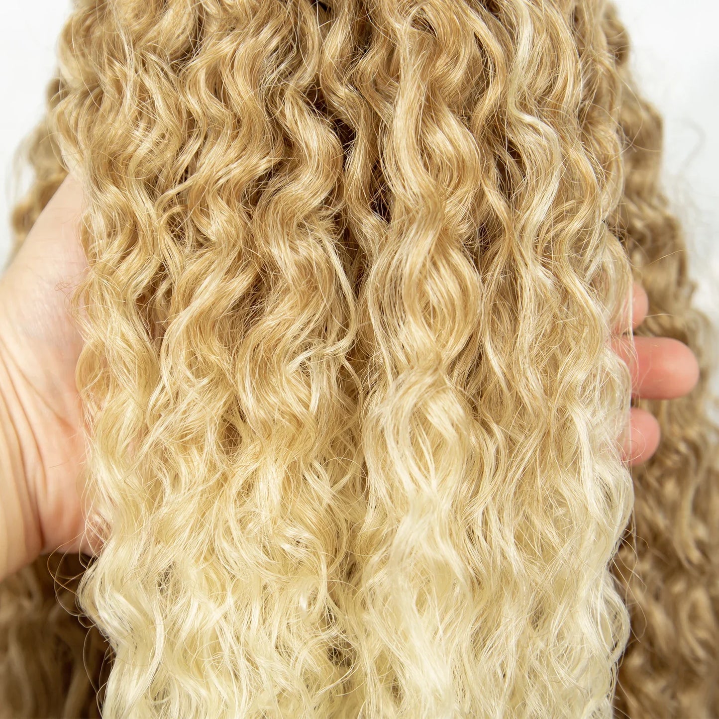 Kima Ombre Cornrow & Curly Ponytail Wig | 13x4 Lace Front | Half Updo | Synthetic Hair | Black Women