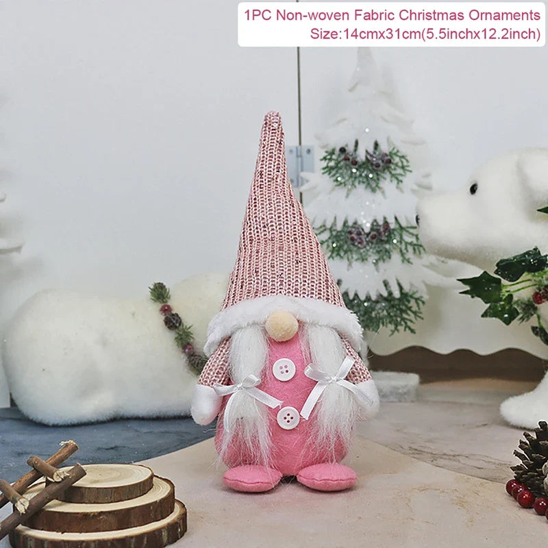 Santa Claus Doll Chirstmas Decorations Home 2025 Decor Table Elk Doll Christmas Ornaments Xmas Navidad Gifts Happy New Year 2026