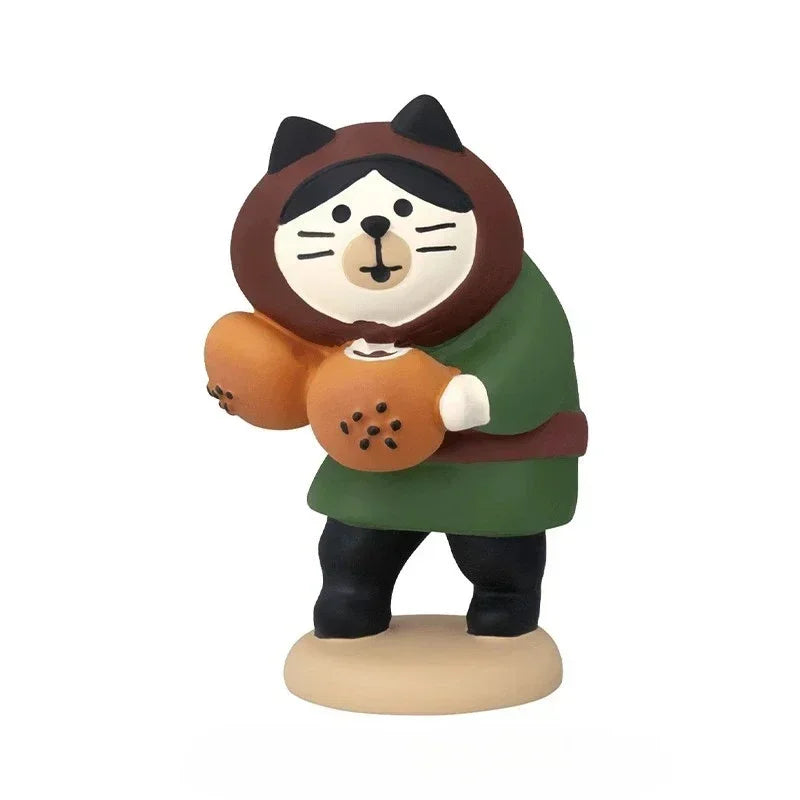 1pc ZAKKA Japanese Cat Food Bakery Coffee Shop Scene Decoration Resin Crafts Small Ornaments Croissant Donut Dessert Cupcake