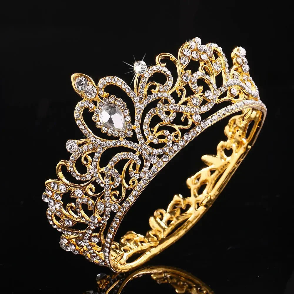 Rhinestone Crown Baking Cake Topper Headwear Decoration Children's Hair Accessories Princess Wedding Birthday Party Supplies New