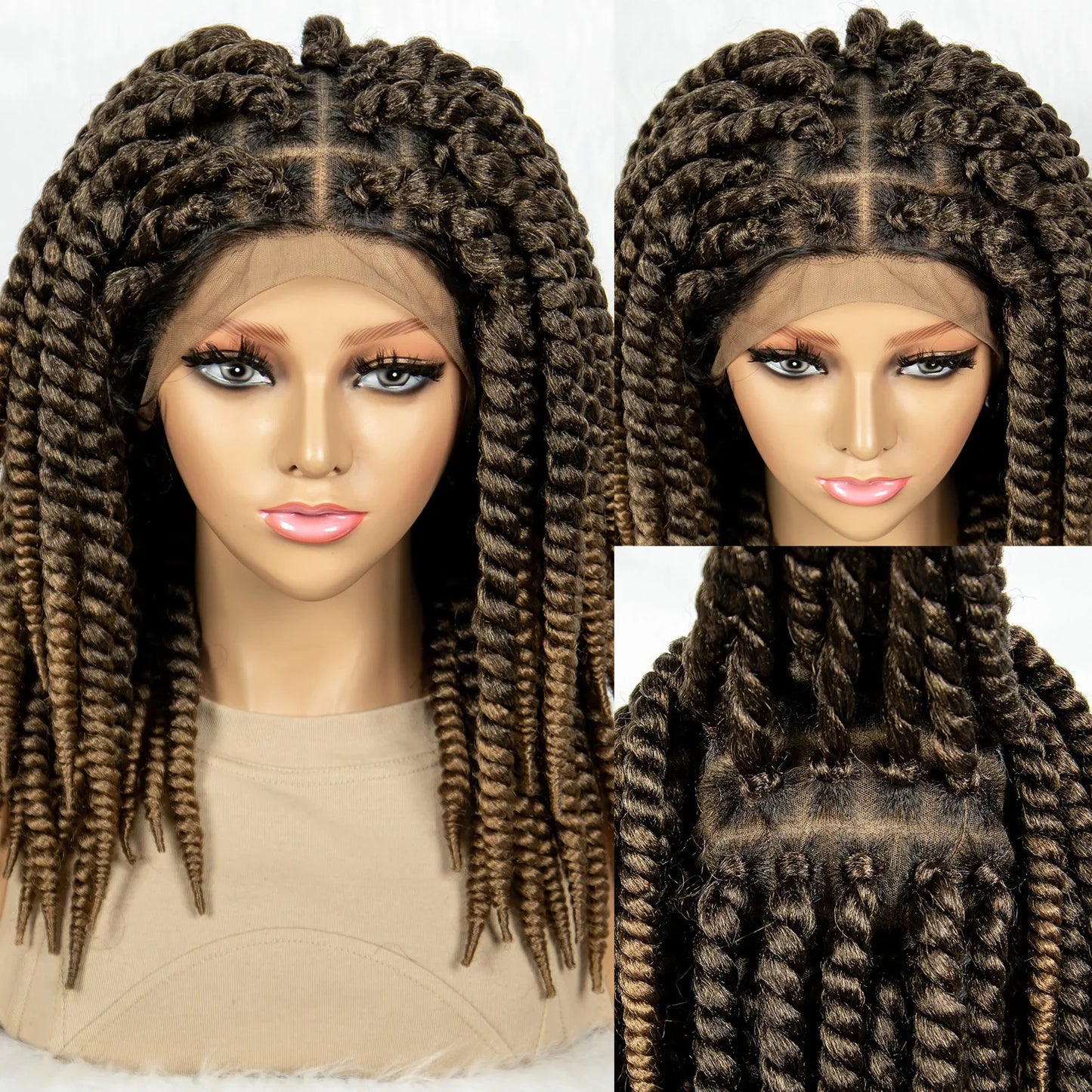 Kima Box Braids Full Lace Wig | Crochet Havana & Mambo Twists with Baby Hair