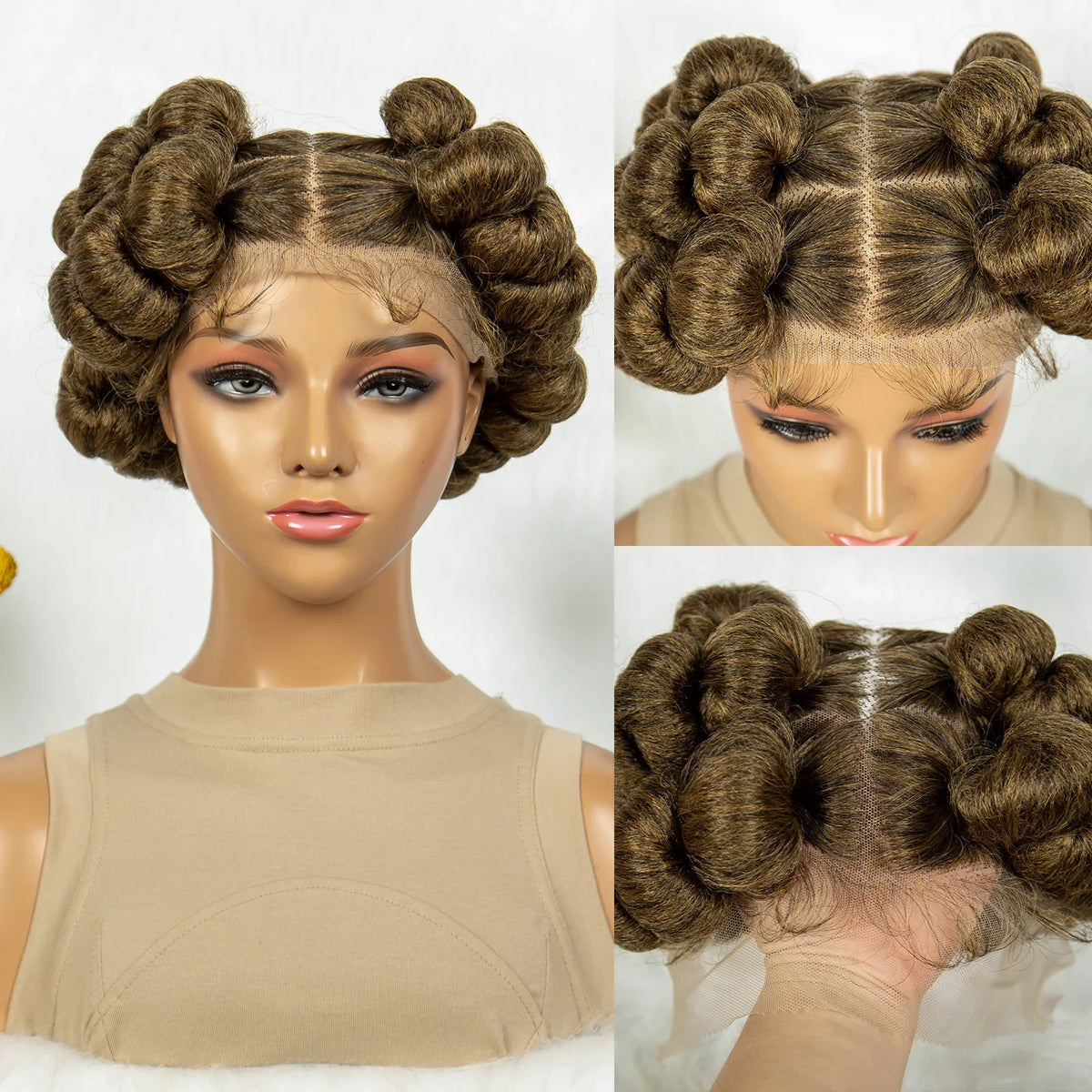 Knotless Box Braids Bantu Wig | Full Lace African Braiding