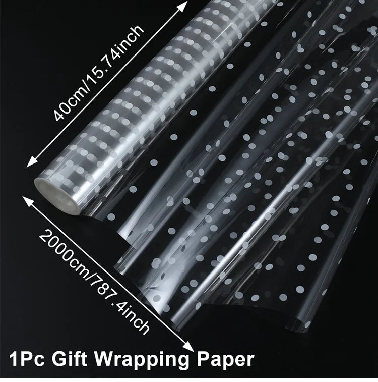 Cellophane Wrap Roll Clear Paper Wrapping Gift Transparent Basket Bags Cello Rolls Flower Baskets Packing Supplies Diy Craft