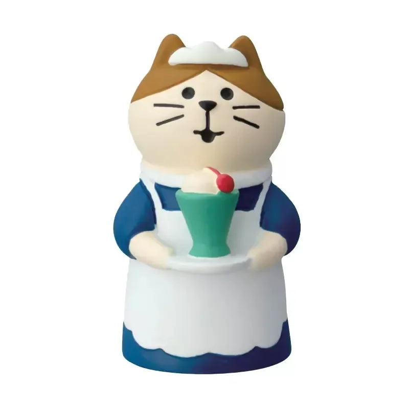 ZAKKA Ornaments Night Market Girl Barbecue Stand Scene Decoration Shooting Props Miniature Resin Cat Birthday Gift Collection
