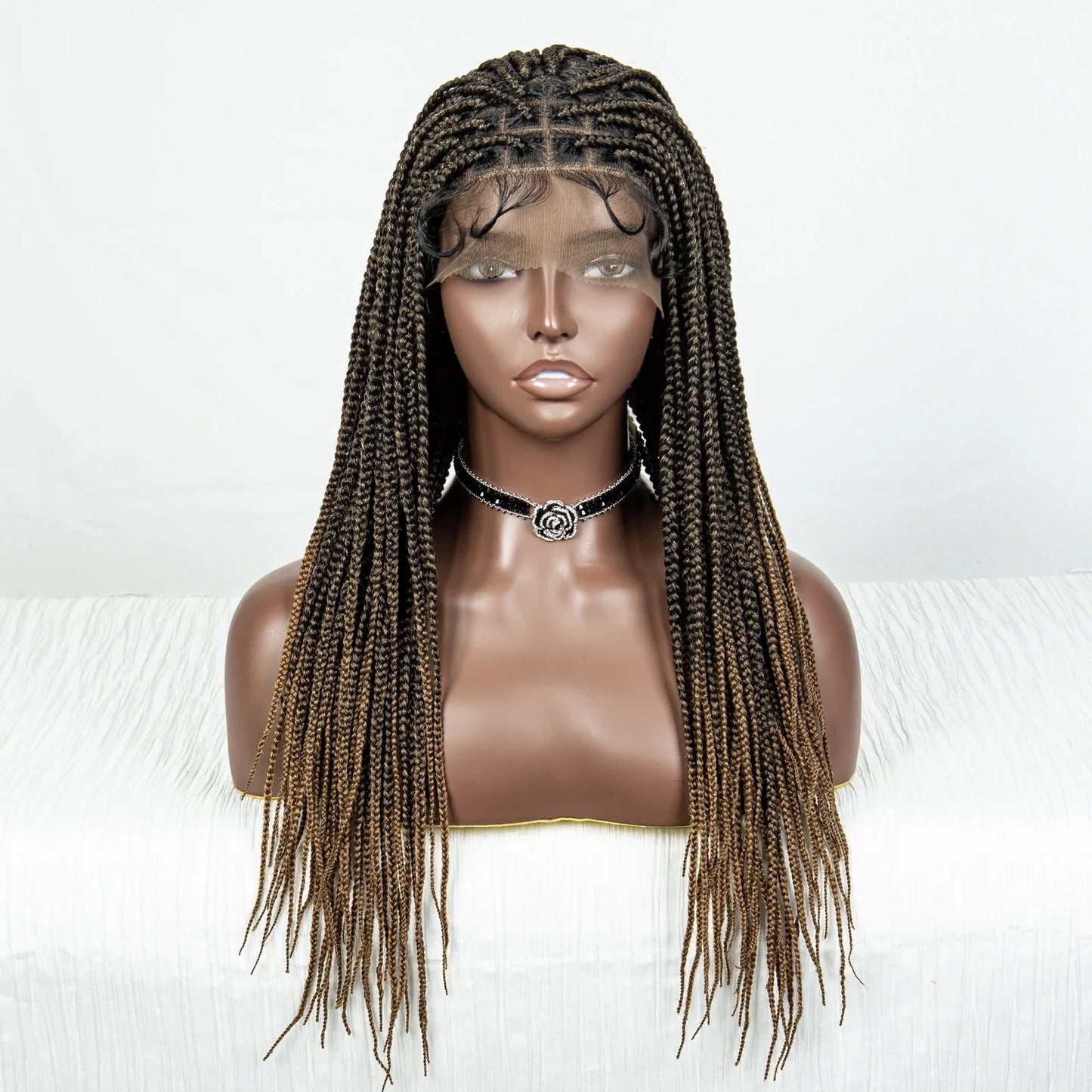 Knotless Cornrow Box Braids Full Lace Wig | Baby Hair | Clearance Sale | Black Women