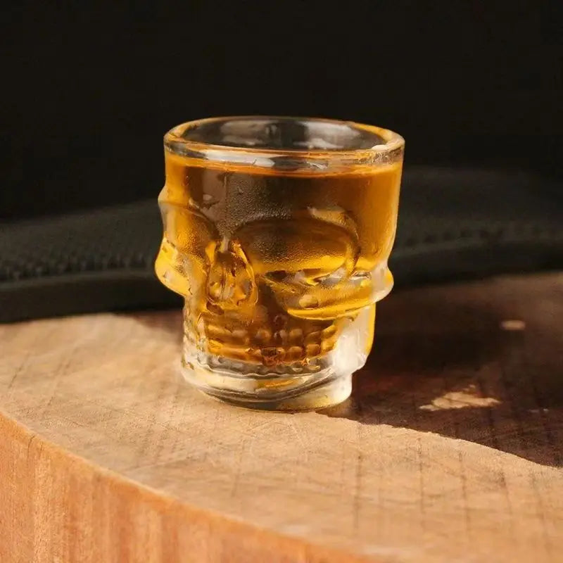 1/2Pcs Skull Head Shot Glass Cup Creative Clear Crystal Wine Cup  Liquor Whisky Vodka Beer Steins for Party Bar Halloween Gifts