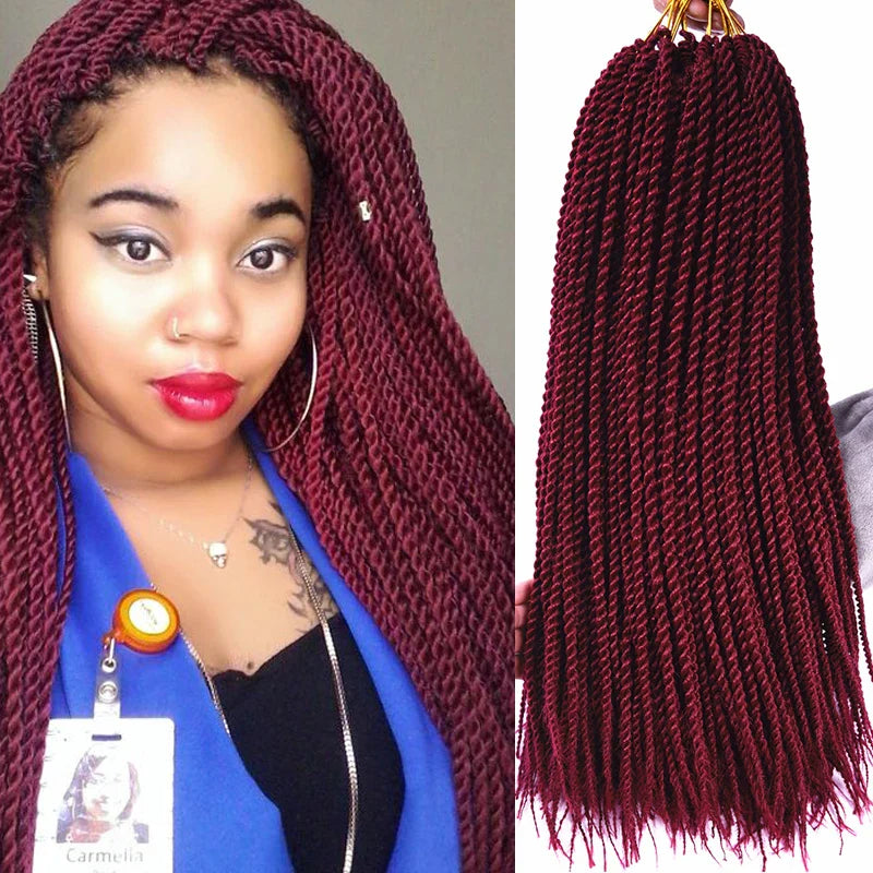 Full Star Senegalese Twist Crochet Braids | 30 Strands/Pack | Ombre Colors