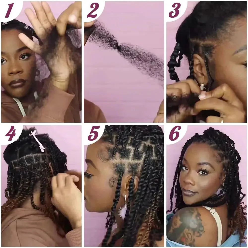Brazilian Remy Afro Kinky Curly Bulk Hair | 50g/Pack | Dreadlock & Braid Extensions | Natural Look
