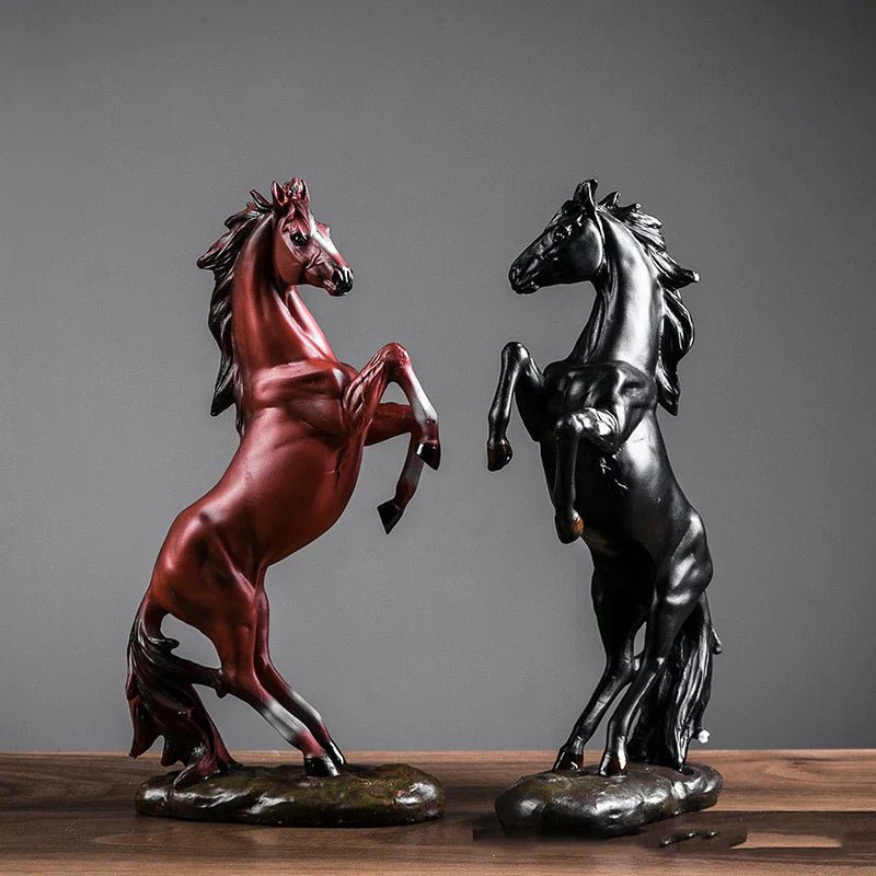 European Style  Horse Sculpture Resin Animal Statue  Decoration Souvenir  Gift  Living Room Office Study Desktop Decoration