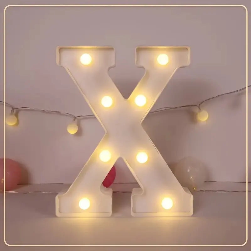 21.8cm White LED Letter&Number Night Lights,Battery Powered Decoration Lights,Wall Lights For Wedding,Birthday,Party,Christmas
