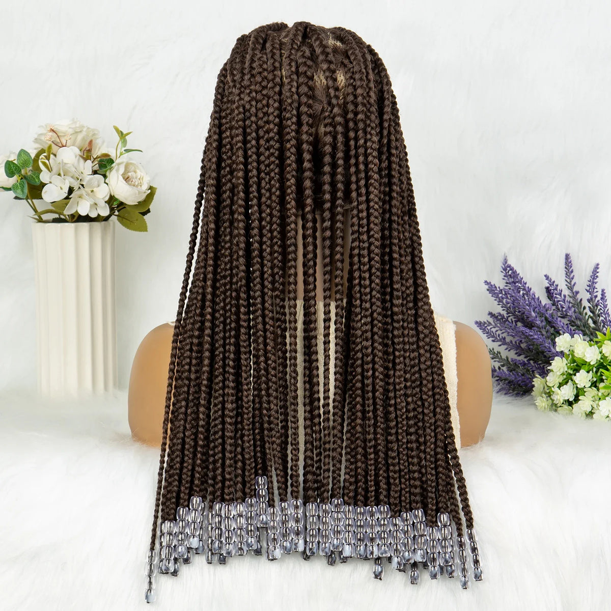 Full Lace Knotless Box Braids Wig | Pre-Plucked Baby Hair | Goddess Braids