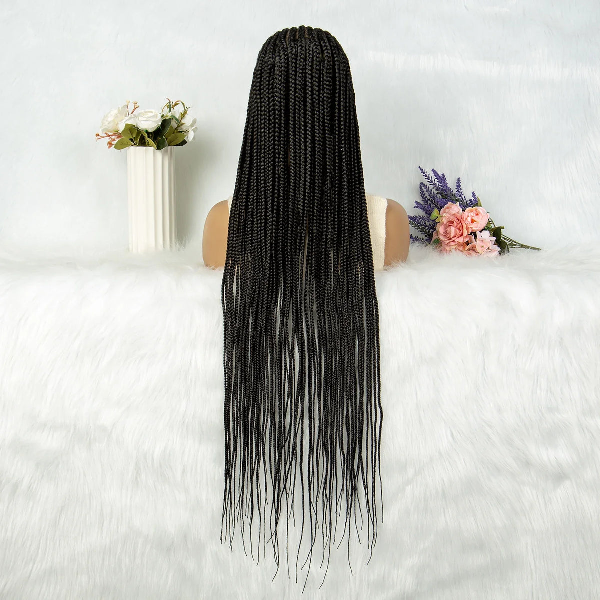 Full Lace Cornrow Box Braids Wig | Versatile Braided Styles with Baby Hair