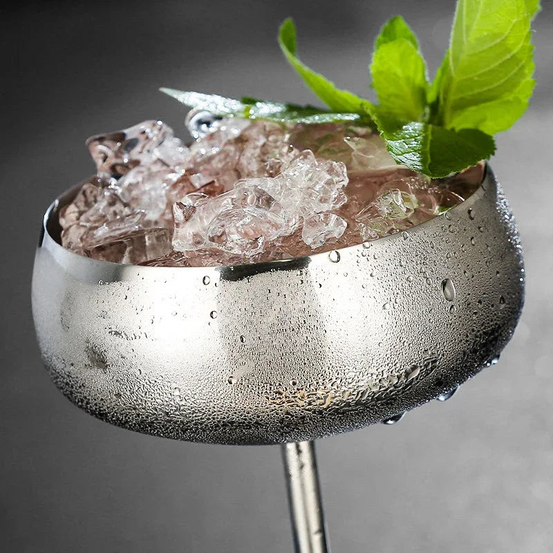 304 Stainless Steel Cocktail Glass  Red Wine Cup Flute Champagne Cup Metal Cup  Bar Martini Cup