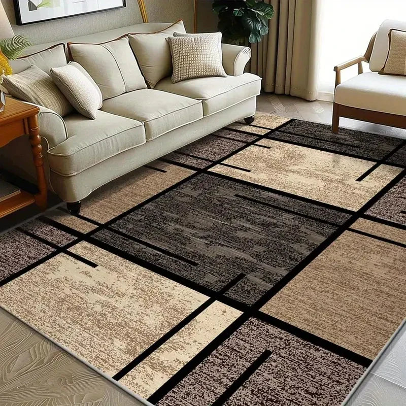 VIKAMA Geometric Rug Lightweight And Easy To Clean Home Area Rug, Suitable For Living Room, Bedroom, Office Home Decor
