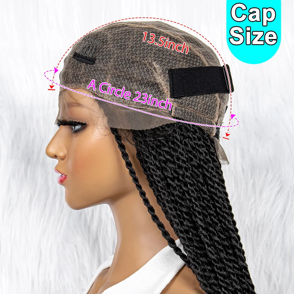 Full Lace Frontal Dreadlocks Wig | Twisted Hair & Baby Hair