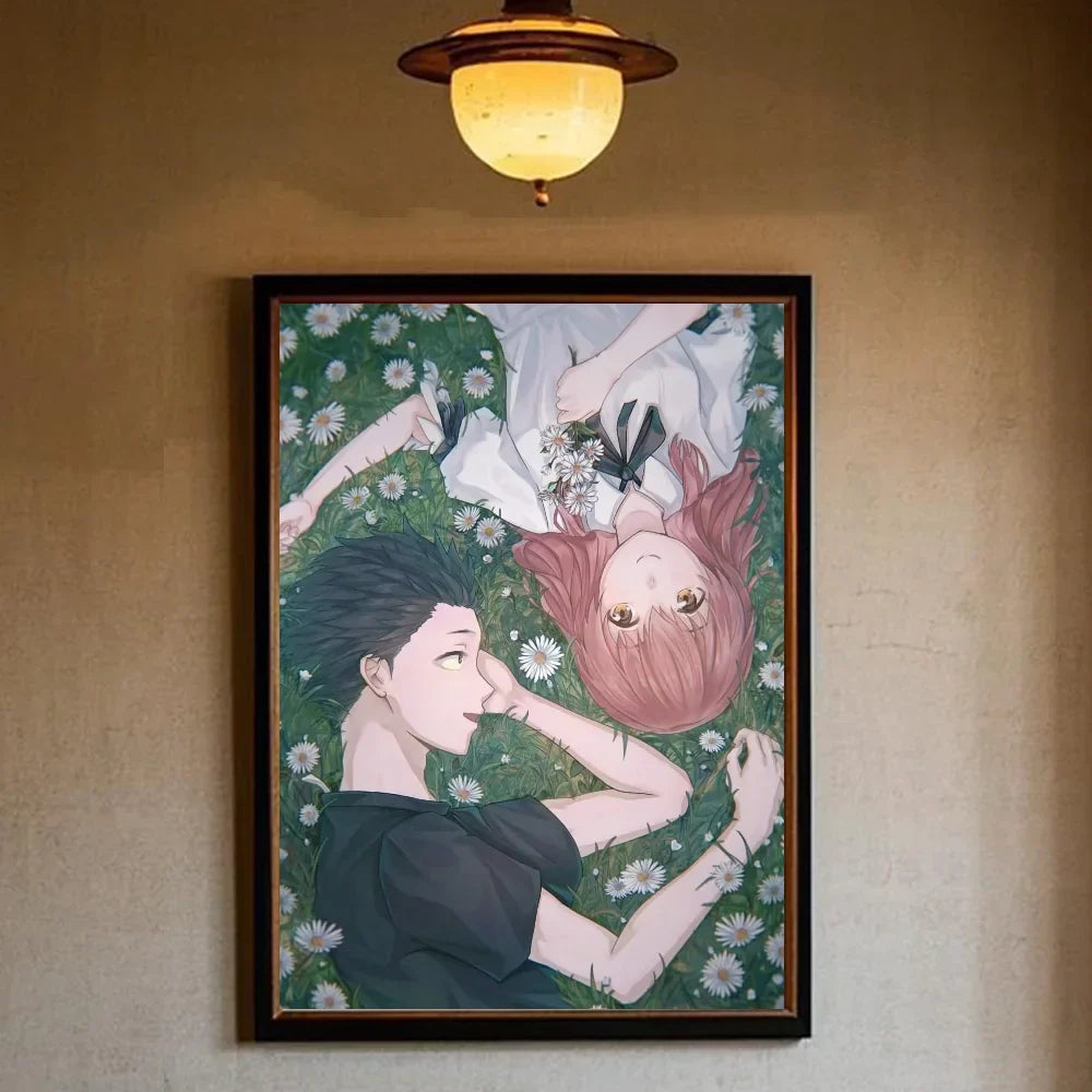 A Silent Voice Movie Poster HD art sticky wall waterproof home living room bedroom bar aesthetic decoration